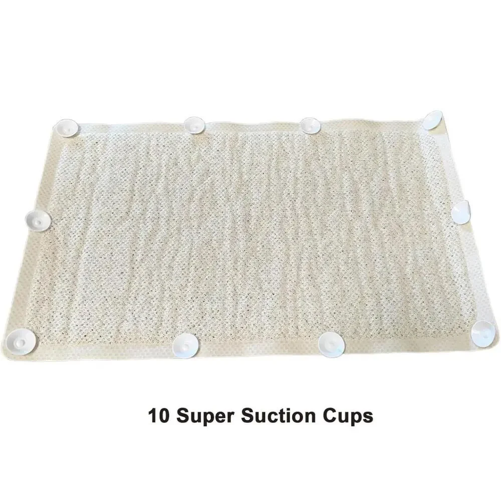 Pink Loofah Shower Mat - Non-Slip Bath Mat